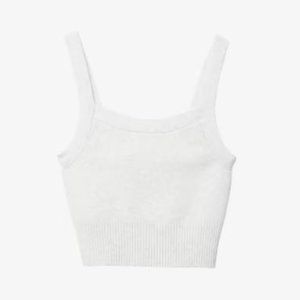 Everlane Cropped Sweater Cami XS Gray NWT